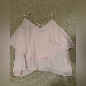 Chic Layered Pink Camisole Top